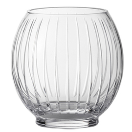 Vase Gr. 190 SIGNUM Glas klar transparent Relief kugelförmig  Ø 185 mm  H 190 mm Produktbild