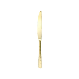 Menümesser LUCCA FACET GOLD Edelstahl Vollheft L 251 mm Produktbild