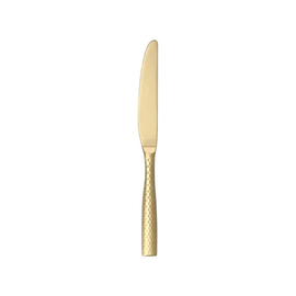 Dessertmesser LUCCA FACET GOLD Edelstahl Vollheft L 214 mm Produktbild