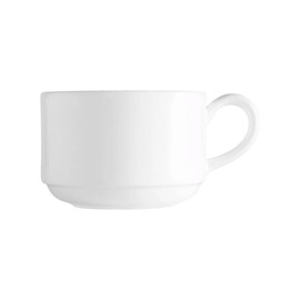 Kaffeetasse GRACIA Bone China weiß stapelbar 190 ml Produktbild