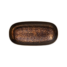 Platte tief NIVO METALLIC Steinzeug braun | gold 300 mm x 150 mm Produktbild