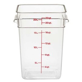 Vorratsbehälter CAMSQUARE Polycarbonat klar transparent 20,8 ltr Skala  L 310 mm  B 256 mm  H 400 mm Produktbild