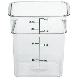 Vorratsbehälter CAMSQUARE Polycarbonat klar transparent 3,8 ltr Skala  L 185 mm  B 185 mm  H 187 mm Produktbild