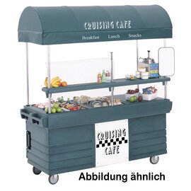 CamKiosk Wagen grün mit Überdachung mit 6 Mulden 3 Fächer (2 isoliert) Produktbild