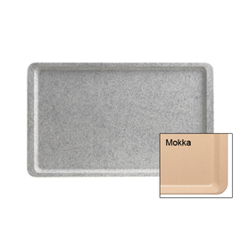 Tablett GN 1/1 Polyester mokka | Kanten abgeflacht 530 mm x 325 mm Produktbild