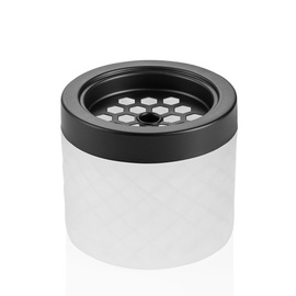 Windaschenbecher Glas weiß mit Relief Ø 95 mm H 80 mm Produktbild