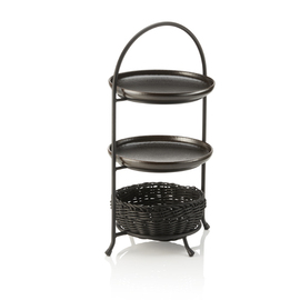 Etagère Stahl schwarz für 3 Teller Ø 19 - 22,5 cm Produktbild 1 S