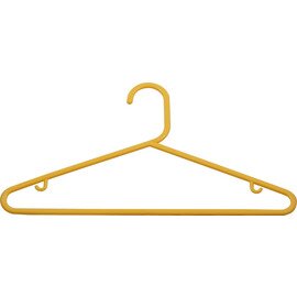 Kleiderbügel Kunststoff gelb  | Steg|Trägeraufhängung Produktbild