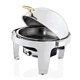 Chafing Dish elektrisch | Rolldeckel 230 Volt 500 Watt | 6,8 ltr Ø 395 mm Produktbild