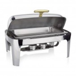 Chafing Dish mit Rolldeckel 1/1 GN Roll Top Deckel Speisewärmer 