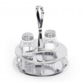 Menage • Salz | Pfeffer | Maggi Glas Edelstahl H 160 mm Produktbild