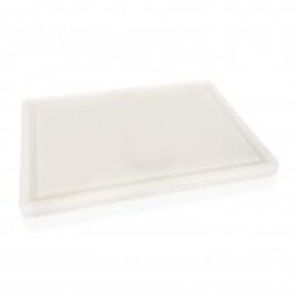 Schneidbrett Polyethylen  • weiß mit Saftrille | 400 mm  x 250 mm  H 20 mm Produktbild