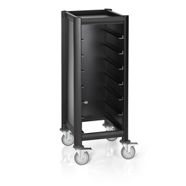 Tablettwagen schwarz für 7 Tabletts à 45,5 x 35,5 cm Produktbild