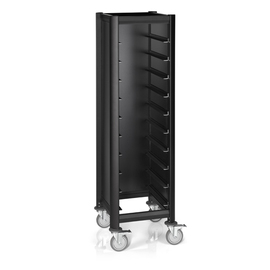 Tablettwagen schwarz für 10 Tabletts à 45,5 x 35,5 cm Produktbild
