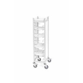 Tablettwagen schwarz mit Seitenwänden  | 530 x 325 mm  H 1680 mm Produktbild 1 S