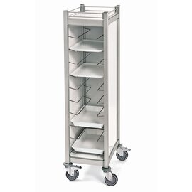 Tablettwagen weiß mit Seitenwänden  | 530 x 325 mm  H 1680 mm Produktbild 2 S