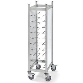 Tablettwagen weiß mit Seitenwänden  | 530 x 325 mm  H 1680 mm Produktbild