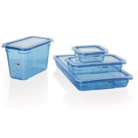 Gastronormbehälter GN 1/1  x 65 mm GN 88 Kunststoff transparent blau Produktbild