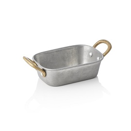 Servierpfanne STEEL & STYLE VINTAGE | Edelstahl | 130 mm x 85 mm H 35 mm Produktbild