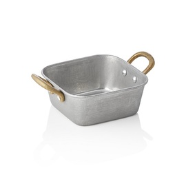 Servierpfanne STEEL & STYLE VINTAGE | Edelstahl | 120 mm x 120 mm H 50 mm Produktbild