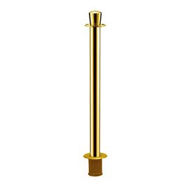 RESTPOSTEN | Einzelpfosten Edelstahl goldfarben  H 0,9 m | Bodenhülse | Zylinderkopf Produktbild