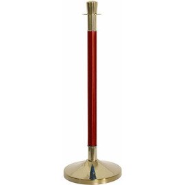 Abgrenzungsständer, (1 Ständer), Titanium Gold, Mittelteil rot, Ausführung: Zylinder Produktbild
