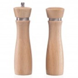 Pfeffermühle Holz • Mahlwerk aus Keramik  H 130 mm | Edelstahlring Produktbild 0 L