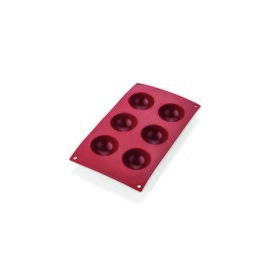 Backform  • Halbkugel | 6 Mulden | Muldenmaß Ø 60 x 30 mm  L 300 mm  B 175 mm Produktbild