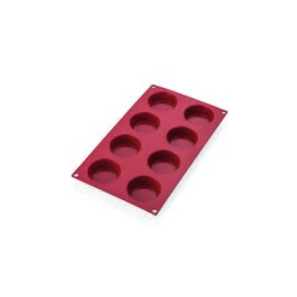 Backform  • rund | 8 Mulden | Muldenmaß Ø 60 x 17 mm  L 300 mm  B 175 mm Produktbild
