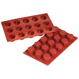 Backform  • achteckig | 15 Mulden | Muldenmaß Ø 38 x 26 mm  L 300 mm  B 175 mm Produktbild
