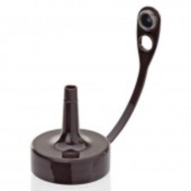Quetschflasche 480 ml Kunststoff schwarz weiß Schraubdeckel | Verschlusskappe Ø 75 mm H 210 mm Produktbild