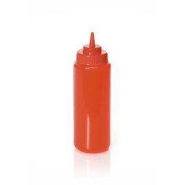 Quetschflasche 700 ml Kunststoff rot Schraubdeckel Ø 80 mm H 260 mm Produktbild