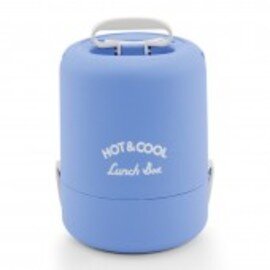 Thermospeisetransportbehälter blau | 3 Einschübe 3,9 ltr  Ø 200 mm  H 280 mm Produktbild