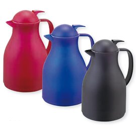 RESTPOSTEN | Isolierkanne 1 ltr blau Glaseinsatz Drehverschluss  H 250 mm Produktbild