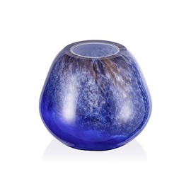 Teelichthalter Fusion Blue Glas Ø 150 mm H 130 mm Produktbild