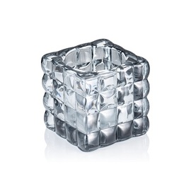 Teelichthalter Cube Smoke Grey Glas 80 mm x 80 mm H 80 mm Produktbild