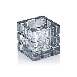 Teelichthalter Cube Smoke Grey Glas 65 mm x 65 mm H 65 mm Produktbild