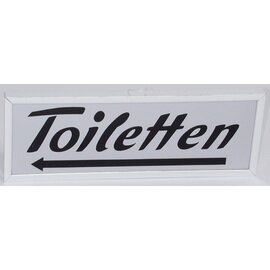 Hinweisschild Aufhängung • Toiletten links rechteckig 290 mm x 100 mm Produktbild