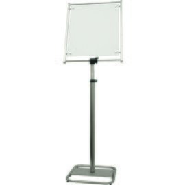 Ständer für Werbung und Info, Chrom-Nickel-Stahl, vielfach verstellbar, Rahmen: 60 x 50 cm, Höhe verstellbar von 138 - 200 cm Produktbild