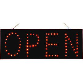 LED Schild,"OPEN" / "CLOSED", umschalbar, Farbe: rot, 46 x 16,5 cm Produktbild 1 S