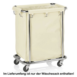 Wäschesack, einzeln, Wäschewagen, verchromt, 65 x 45 x H 84 cm Produktbild