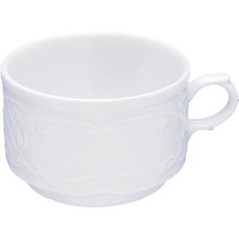 RESTPOSTEN | Obertasse BAVARIA 180 ml Porzellan weiß mit Relief  H 55 mm Produktbild