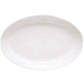 Restposten | Platte BAVARIA Porzellan weiß oval | 360 mm  x 250 mm Produktbild