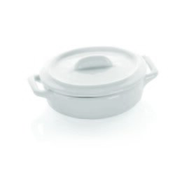 Mini-Topf Porzellan weiß mit Deckel  L 93 mm  B 65 mm  H 22 mm Produktbild