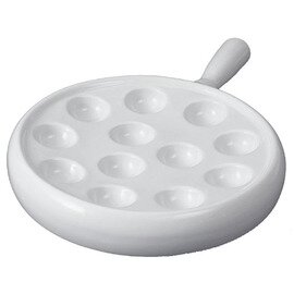 Schneckenpfanne Porzellan weiß  Ø 200 mm | 12 Mulden Produktbild