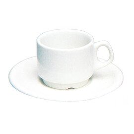 Espressotasse mit Henkel 80 ml Porzellan weiß  H 48 mm Produktbild