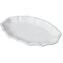 Platte Porzellan weiß Reliefrand oval  L 240 mm  x 160 mm Produktbild