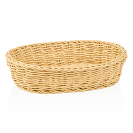 Tischkorb PP beige oval | 320 mm x 230 mm H 70 mm Produktbild