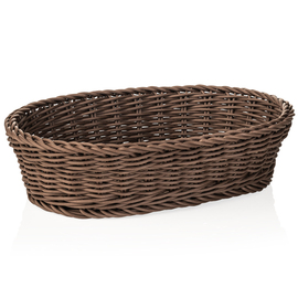 Tischkorb PP dunkelbraun oval | 280 mm x 160 mm H 80 mm Produktbild
