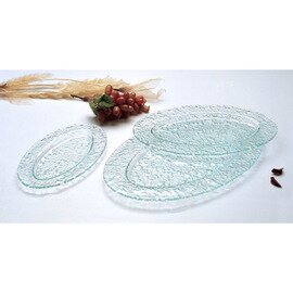 Platte, oval, Glas, 32 x 18 cm Produktbild